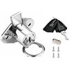 XIEHE 801 - Serratura per mobili da ufficio con chiavi, diametro esterno 2,2 cm, cromata, con chiave diversa, 1 pezzo