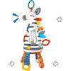 Funsland Giocattolo Giochi Passeggino Neonato,Sensoriali Montessori Giochi per Passeggino 0 3 6 9 Mesi, con Sonagli, Specchio, Massaggiagengive,Neonati Peluche Regalo Bambino Bambini 1 Anno,Zebra