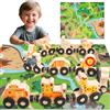 AMFUN Trenino Legno Giocattolo Magnetico per Bambini, Giochi Legno Bambini 1-4 Anno, Giocattoli Bambino Bambina 1-4 Anni Giochi Educativi Montessori