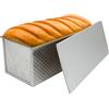 JMIATRY Pullman - Teglie Latta per Pagnotta con Coperchio, 1000 g / 2,2 lb Grande Antiaderente per la Cottura, 34 x 13,5 x 12 cm, in Lega di Alluminio per Forno