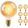 GBLY 6 pezzi LED E27 lampada vintage - G95 Edison lampadina 2700K 4W bianco caldo lampada a incandescenza filamento di vetro retrò lampada antica lampada a risparmio energetico per hotel