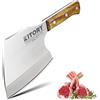 Kitory Mannaia da Cucina Lama 16cm, Accetta da Cucina Pesante da 1 kg, per Carne Congelata e Ossa Grandi - Extra Spessa 7 mm