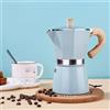 Retoteng Stovetop Espresso Maker, 6 Tazzine da Caffè - 10 Once Manuale Cubano Percolatore in Alluminio Premium Moka Italiano Greca (Blu)