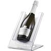 argentoè Gelette Raffredda Bottiglie Vino - Portabottiglie Refrigerante e Glacette Termica da Tavolo - Espositore per Spumanti e Champagne Senza Ghiaccio - Design Made in Italy (Trasparente)