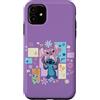Disney Custodia per iPhone 11 Disney Stitch & Angel Spring Easter Friendly Flower Faces