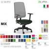 SEIPO MIX MX0010 poltrona direzionale schienale rete braccioli Movimento R4 Seipo ecopelle D2 CLASS 1IM
