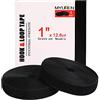 MYUREN Sew on Hook and Loop Style non-adhesive back Nylon strisce tessuto Fastener non adesivo a incastro nastro, nero