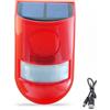 Lancoon Solar Sound & Light Alarm Outdoor Motion Sensor Impermeabile Dispositivo 110db Sirena Sound Alert Flash Warning Sistema di allarme di sicurezza per il cantiere domestico