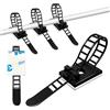 Primasage 50 Pezzi Fermacavi Adesivi Regolabili Ferma Cavi in Nylon, Riutilizzabili Clip Adesive per Uso Domestico, Ufficio, Tv, Computer（Colore Nero）