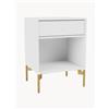 Montana Furniture Comodino con cassetto Dream - Bianco, Oro