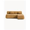 Westwing Collection Divano letto angolare in teddy-bouclé con contenitore Pao