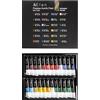 Elan Set Colori Acrilici per Dipingere su Tela, 24 Tubetti di Pittura Acrilica da 12ml, Acrylic Paint Set, Kit Pittura Adulti, Kit Colori Acrilici