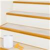 Set di 10 Tappetini per Scale per Interni, Luminosi Tappetini Antiscivolo Protezioni per Scale,Autoadesive Copri Gradini per Scale,Protezione Stair Moquette,per Bambini, Anziani e Animali Domestici