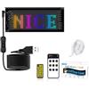 Kuabiz Insegna Luminoso LED 17.3x 7CM Pannello Flessibile Programmabile, Scritte LED Personalizzate Sostegno Testo, Digitale, Animazione Display, Bluetooth Smart APP, USB