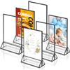 futrue-wolker Espositore A5, formato A5, formato A5, 2 pezzi, in acrilico, per matrimonio, decorazione da tavolo, elegante supporto per carte di credito, per disegni di bambini