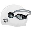 ARENA Gafas Pool Set Silver, Occhiali Da Nuoto Unisex Adulto, Argento, Taglia unica