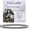 Bivei Ematite - Rende stabile il terreno Braccialetto di Cristallo per Donna 4mm Perle Pietra Semipreziosa Naturale Elastico Estensibile Gioiello Regalo Yoga Grande