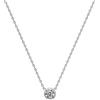 KristLand - Collana in acciaio al titanio placcato oro con pietra di zircone scintillante, catena regolabile, stile classico, regalo di compleanno e festa per donna