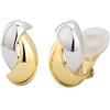Traveller Orecchini a clip bicolore, placcati oro e platino, Oro