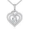 CDE Collana Donna Cuore Regalo Gioielli Donna Pendente Argento S925 Diamante in Moissanite 1-3ct Purezza VVS1 Colore D per Festa Della Mamma Compleanno San Valentino per Lei Mamma Fidanzata Moglie Amica