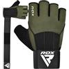 RDX Guanti Palestra, Fitness Guantoni Pesi Bodybuilding con 3 Piastre di Allineamento Del Polso, Cinghia di Supporto 15 Pollici Protezione Antiscivolo Palmo, Powerlifting, Calisthenics, Uomo Donna