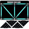 HDGSAFD Tappetino da allenamento per calcio 1 pezzo, adesivi antiscivolo triangolari da 4 pezzi, tappetino da allenamento per interni, tappeto da allenamento per i piedi da calcio