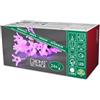 Konstsmide 4092-453 / Catena di luci decorative LED corone ghiacciate / 24 diodi purpurei / 24V trasformatore da interno/cavo trasparente