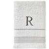 SKL Home Casual Monogram Asciugamano da Bagno R, Cotone, Bianco, 28x54