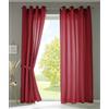 Gardinenbox Berlino 20405N2 - Set di 2 tende con occhielli, 245 x 140 cm (altezza x larghezza), colore bordeaux, opachi, traslucide