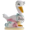 dekora - Figura Decorativa, Decorazioni torta battesimo bimba, Realizzata in Resina, Altezza 10 cm, Cake topper battesimo e Baby shower dal Design Dettagliato, Addobbi Adatto al Contatto Alimentare