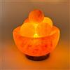 Lampade di Sale Store Lampada di Sale Himalayano Rosa Braciere rotondo liscio con sfere 3-4 kg con luce calda e base il legno