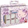 Multiprint Valigetta 7 Timbri per Bambini Hello Kitty Olympics, 100% Made in Italy, Set Timbrini Bimbi Personalizzati, in Legno e Gomma Naturale, Inchiostro Lavabile Atossico, Idea Regalo, Art.07803