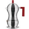 ALESSI CAFFETTIERA MOKA, PULCINA MDL02 ROSSO, 3 TAZZE - 15 cl, 20 x 9 cm