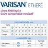 Cizeta Varisan Ethere 15 - 20 Mmhg Collant At Punta Chiusa Normale Calza Compressiva Nera Taglia 3