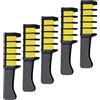 home harbor 5 Pettini Gessetto per Capelli, Perfetto per Bambini e Ragazze che Amano Cambiare Look, Giallo