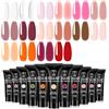 ROSALIND Gel Ricostruzione Unghie 16 Colori 10ml Set Poligel Multicolore | Per Principiante, Professionale e Salone, Estensione Rapida Acrygel Nail Art Set