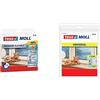 Tesa ‎05417-00100-01, Moll Premium Flexible, Nastro sigillante per l'Isolamento di porte e finestre, Bianco, 6 m x 9 mm x 7 mm & Moll Standard I-Profil Guarnizione Adesiva In Schiuma