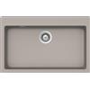 SCHOCK | Lavello Cucina Primus N100XL 1 Vasca XL con banco Rubinetteria, Materiale Cristalite®, Grigio Tortora, 790x500mm