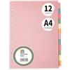 The Paper Shop Divisori per raccoglitori con linguette A4 12 parti | Divisori per raccoglitore a 3 anelli | Perfetti per organizzare le pagine nei divisori per raccoglitori a 3 anelli con linguette, ogni set include