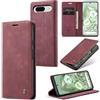Sojlecyu Cover per Google Pixel 8a Custodia, a Libro Portafoglio in Premium Pelle PU Porta Carte Flip Case Supporto Protezione Case Cover per Google Pixel 8a, Vino Rosso