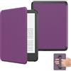 MoKo Custodia per Ebook Reader da 6(11a Gen-2024/2022), Cover a Conchiglia Leggera Cinturino per la mano con Auto Sonno/Sveglia per 11a Gen 2024,NON per Kobo Aura 2/Remarkable, Viola Profondo