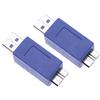 Keple 2 Pezzi Adattatore USB 3.0 da Maschio a Micro B Maschio USB A Maschio a Maschio Micro B Connettore Changer a Breve Estensione Convertitore per Computer, Laptop, Fotocamere, Dischi Rigidi (2 Pack)