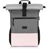 RJEU Zaino per Laptop da Donna da 15,6-17,3 Pollici, Borsa per PC Alla Moda con Porta di Ricarica USB per Casual, Scuola, Viaggi, Lavoro (Rosa-26L)