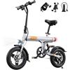 Bici Elettrica Pieghevole 14 Pollici Per Adulti - 36V 9Ah Batteria Al Litio, Autonomia 30-40km, Pedalata Assistita, 250W - Uomo E Donna