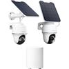 Reolink 5MP+4K Solar Surveillance Outdoor Battery Camera Set con Home Hub Mini, 360° PTZ Videosorveglianza WiFi 2,4/5 GHz, Audio a 2 Vie, archiviazione locale, Argus PT Ultra e Argus PT Set