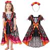 Huraogcos Costume da Dia de los Muertos con cerchietto per bambini, per Halloween, Carnevale
