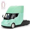 imtfzct 1:24 Tesla Semi Truck Head, giocattolo in alluminio pressofuso, modello di auto giocattolo da collezionare, regalo per bambini, auto giocattolo con funzione sonora e luce e funzione pull-back (verde)