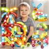 Jvchengxi Costruzioni Magnetiche per Bambini, 3D Blocchi Magnetici Luminoso STEM Giochi Bastoncini Magnetico Giocattoli Creativi Educativi Regalo per Ragazzi & Ragazze 3 4 5 6 7 8 9 Anni (52Pezzi)