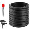 DTLLCZP Rattan Intrecciato 65 m, Riparazione per Mobili da Esterno di Cordoncino in Rattan PE Resistente alle Intemperie, Piatto e Strumento di Tessitura per Sedie, Tavoli, Divani, Cesti (nero)