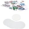 Tissting Pellicole protettive per Badge, Pellicole Trasparenti Premium in PVC con 8 Dimensioni, 100 Pezzi per creazione di Badge, Bottoni e magneti per progetti Fai-da-Te